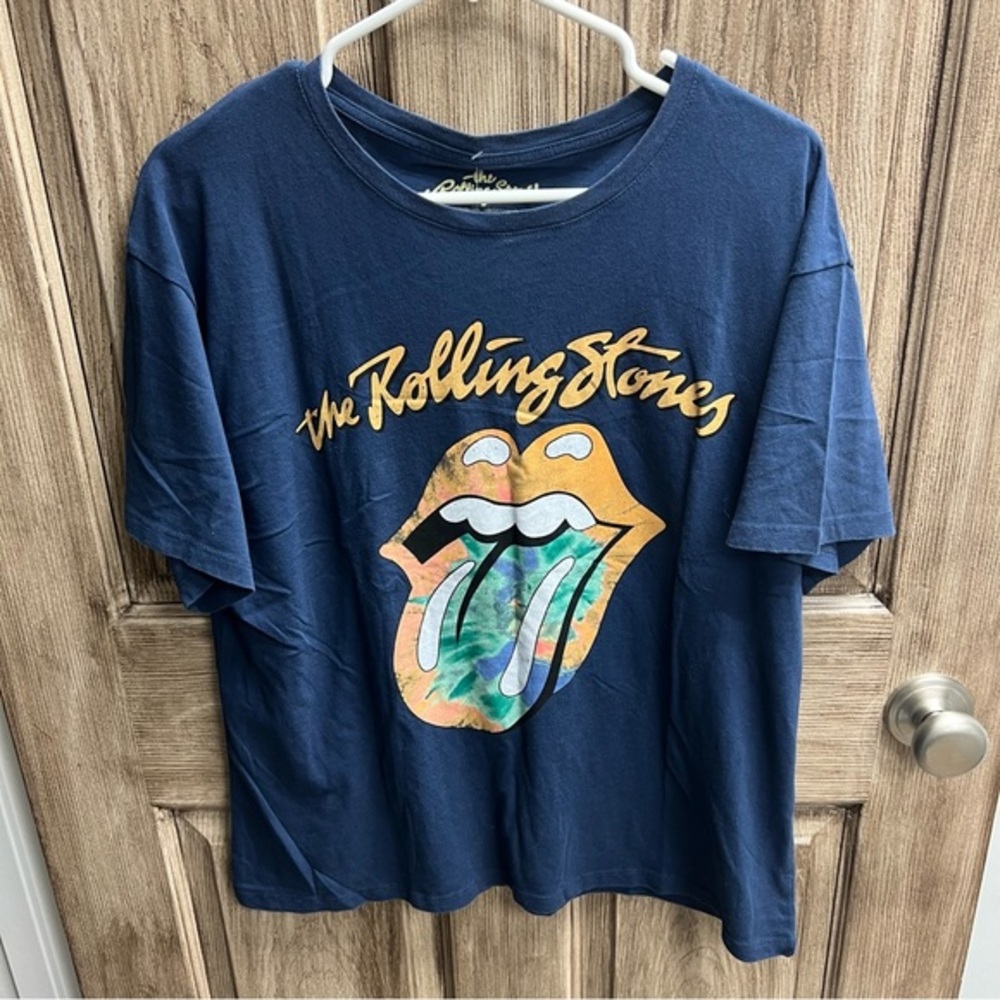 NWT Rolling Stones tie die tongue oversized band tee size medium
